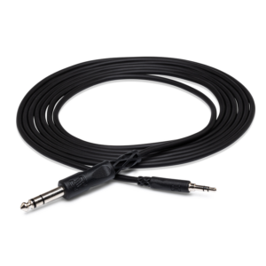 Hosa CMS-105 Stereo Interconnect, 3.5 mm TRS to 1/4 in TRS, 5 ft