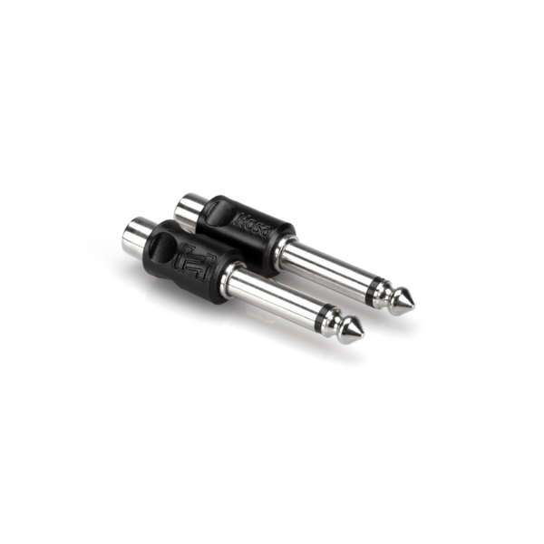 Hosa GPR-101 Adaptors, RCA to 1/4 in TS, 2 pc