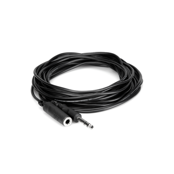 Hosa HPE-325 Headphone Extension Cable, 1/4 in TRS to 1/4 in TRS, 25 ft