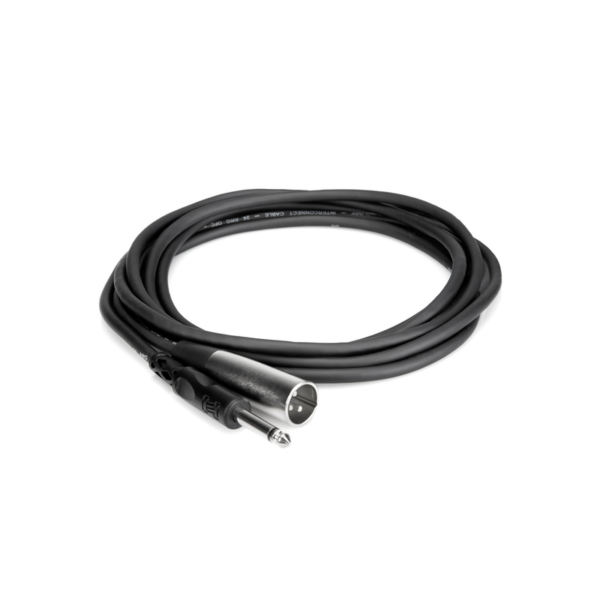 Hosa PXM-105 Unbalanced Interconnect, 1/4 in TS to XLR3M, 5 ft