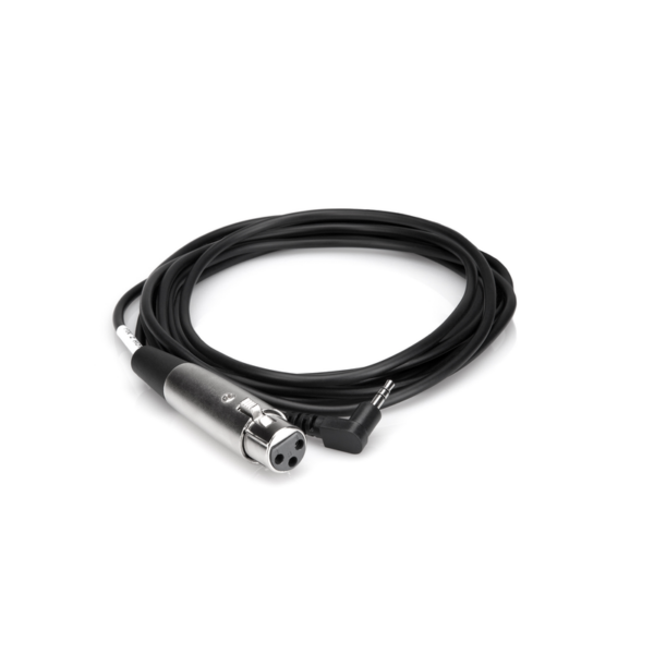 Hosa XVM-105F Camcorder Microphone Cable, XLR3F to Right-angle 3.5 mm TRS, 5 ft